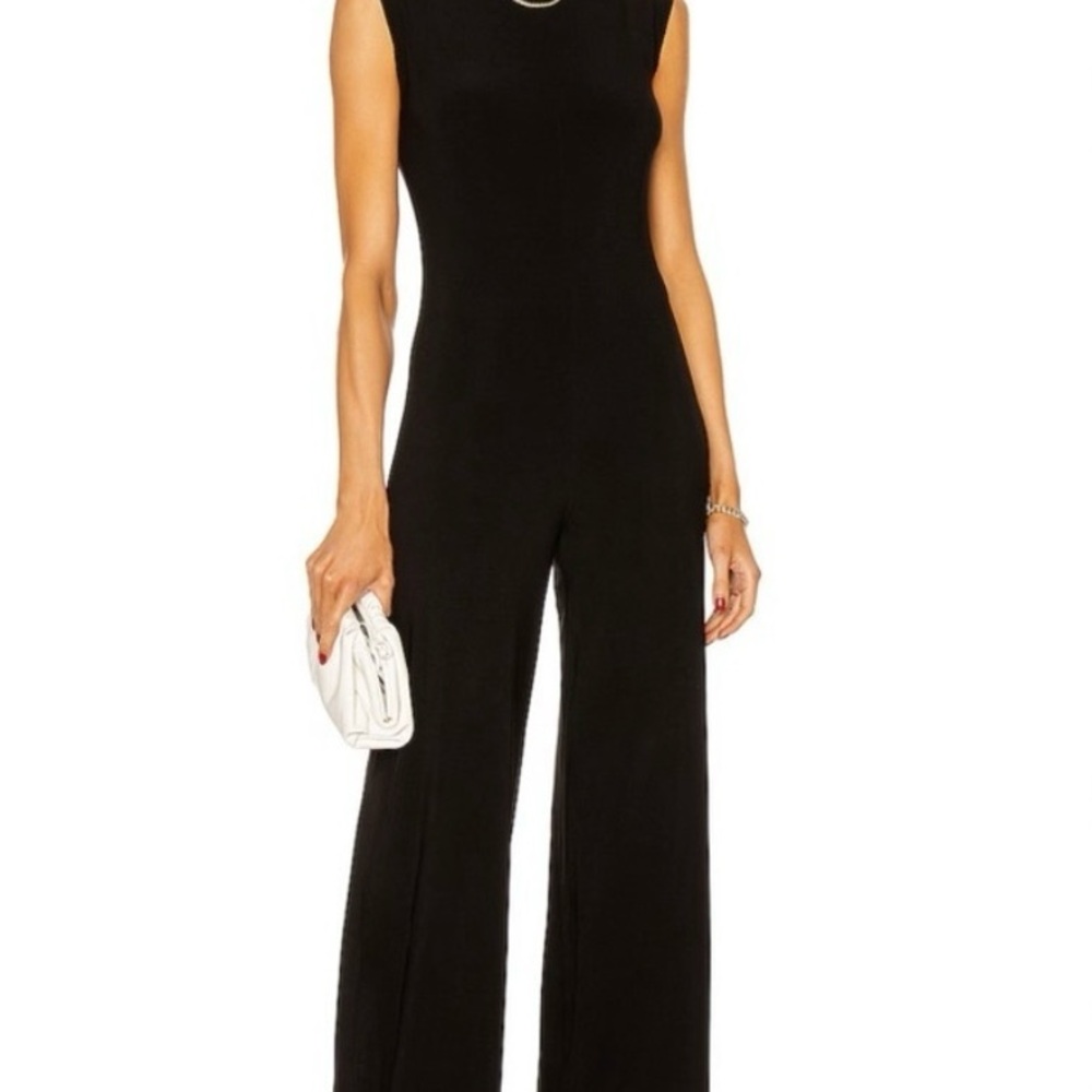 Norma Kamali Elegant Sleeveless‎ Black Jumpsuit Size M